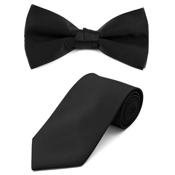 Black Clip On Neck Bow Tie 